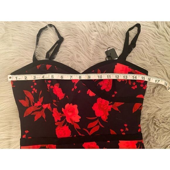 Anthropologie -Floral Sweetheart Pencil Dress -size 2 - Picture 7 of 9